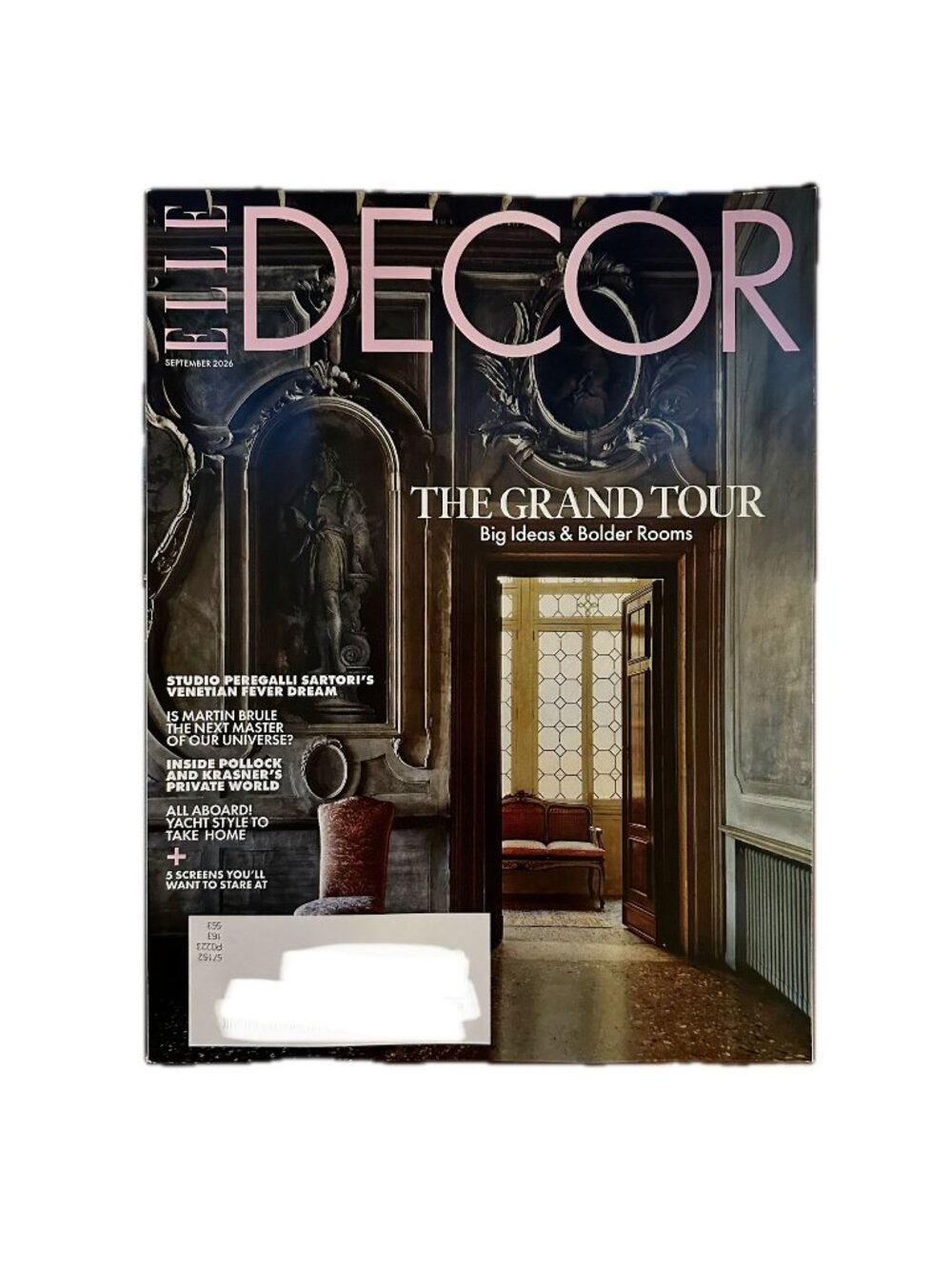 Elle Decor Magazine September 2026 The Grand Tour Big Ideas Bolder Rooms Pollock